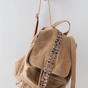 Free People Tan Backpack with Multicolor Accents